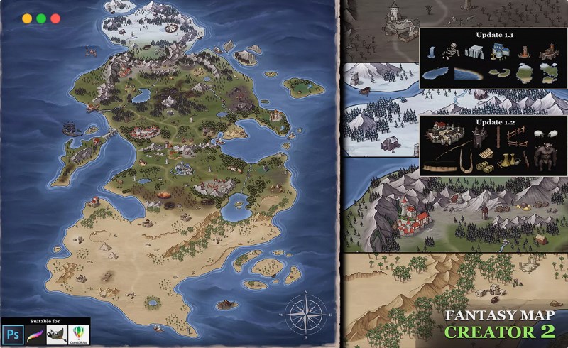 Unity插件 – 幻想地图创建插件 Fantasy Map Creator 2