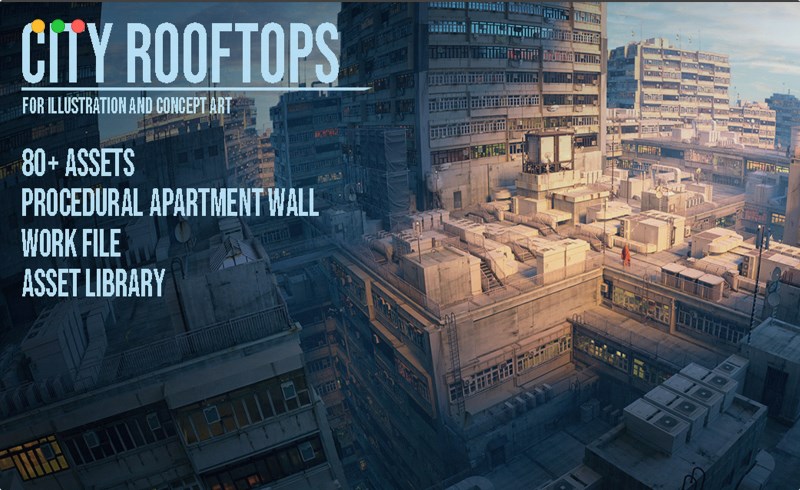 科幻城市资产包 Sci Fi City Rooftop Asset Pack