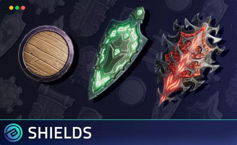 Unity – 风格化盾牌 Stylized Shields – RPG Weapons