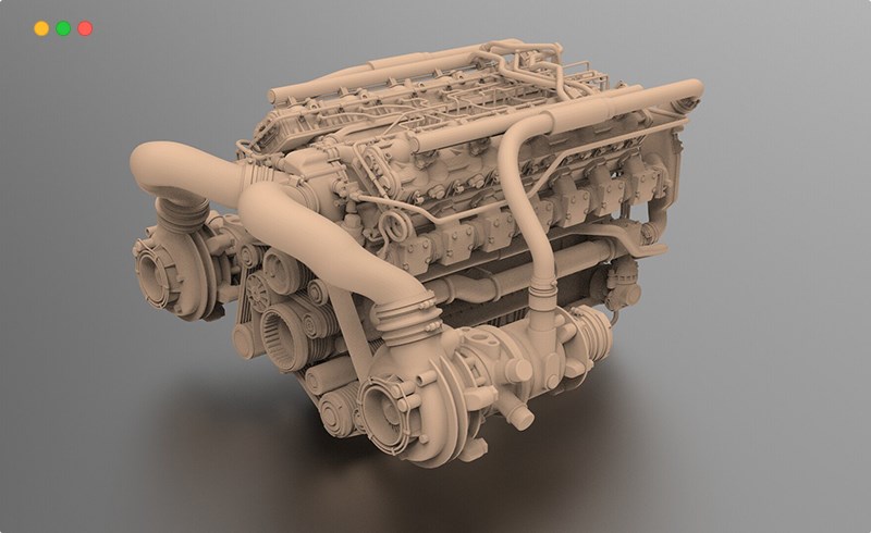 概念模型 – 高精度柴油发动机 Titan diesel engine concept