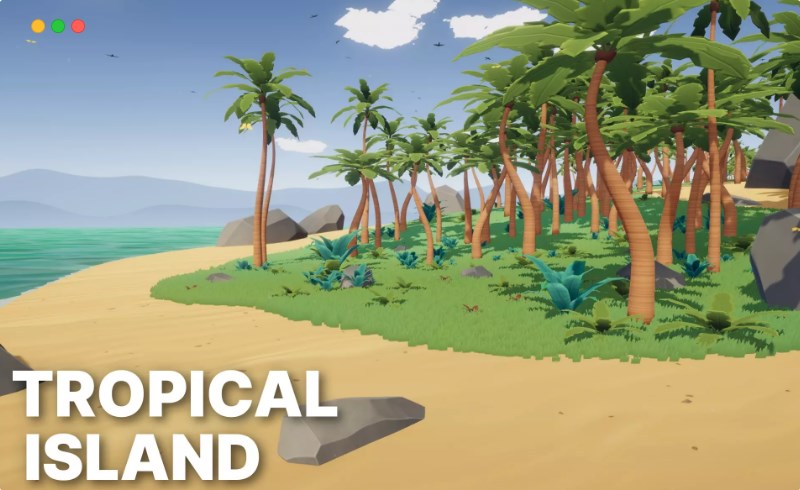 Unity场景 – 热带岛屿 Tropical Island – Stylized Fantasy RPG Environment