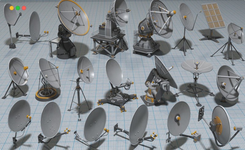 模型资产 – 21 组高精度天线雷达 Antennas Collection