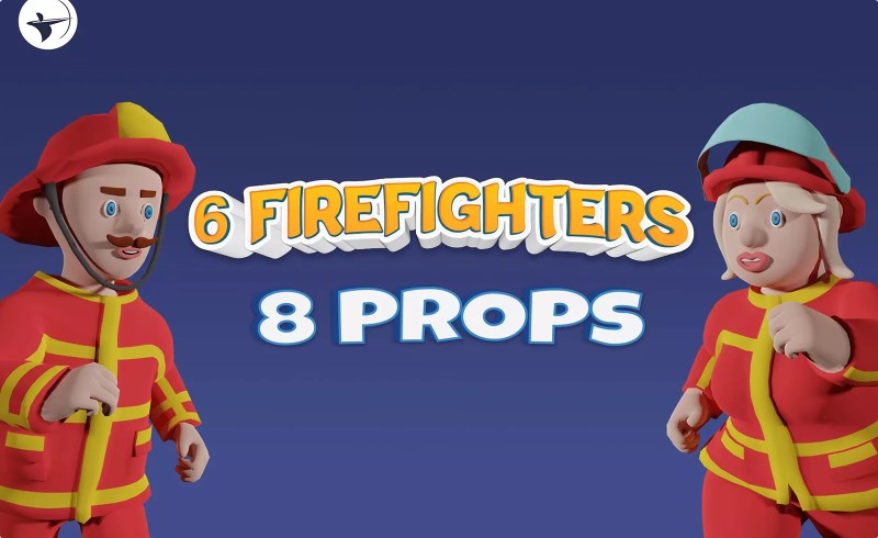 Unity角色 – 风格化消防员角色 Firefighters with Props