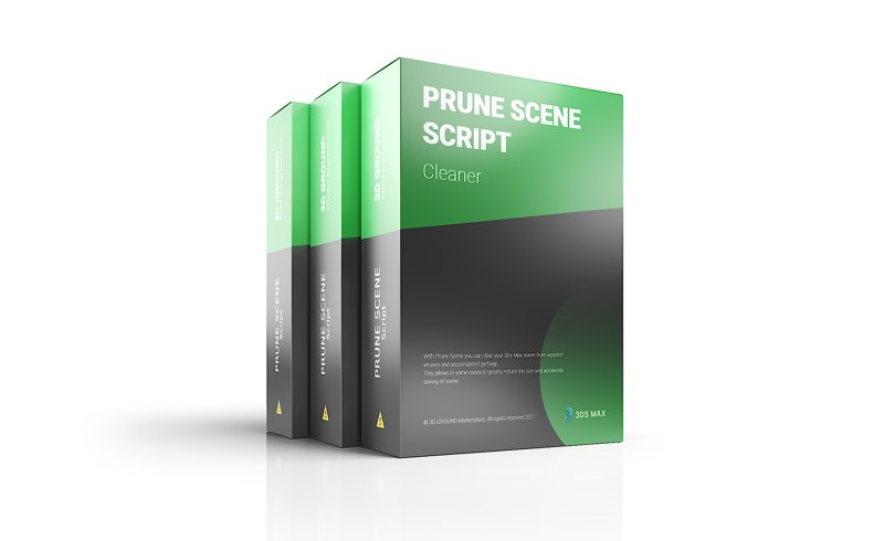 3Dmax插件 – 残余文件清理插件 Prune Scene