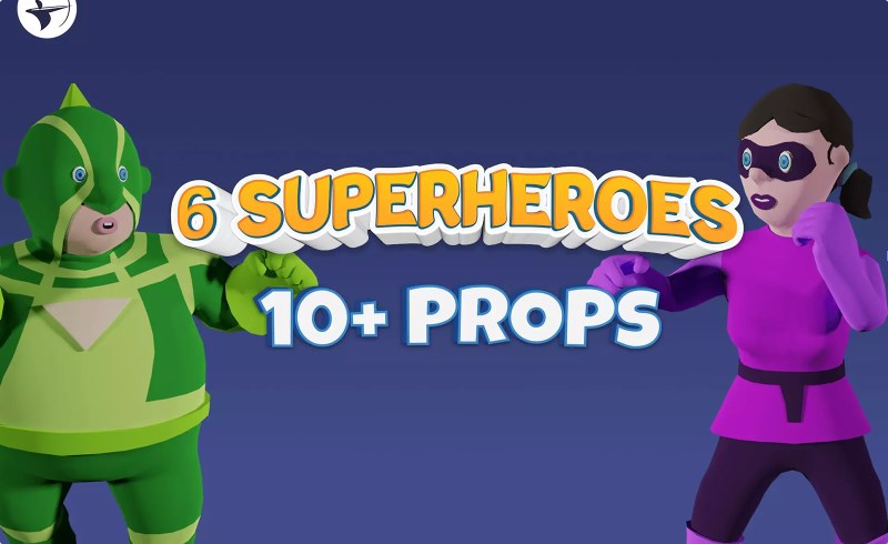 Unity角色 – 风格化超级英雄 Superheroes with Props