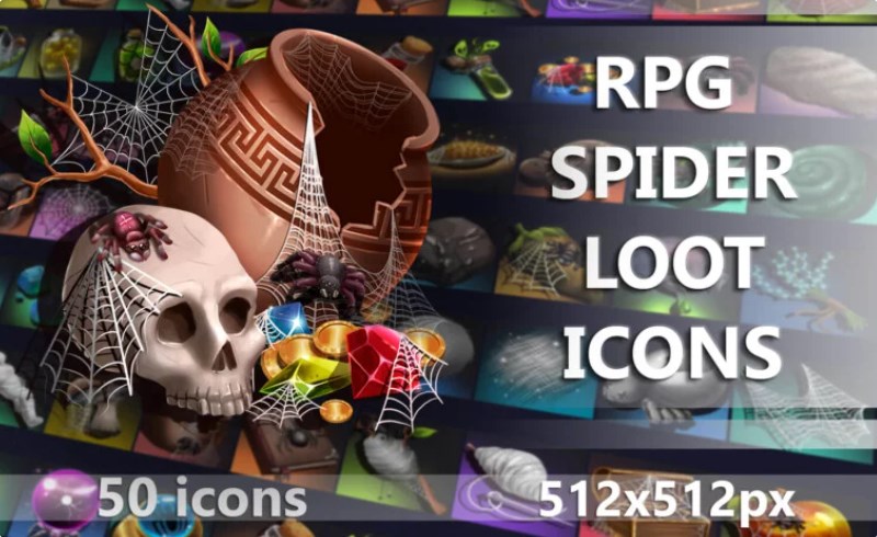蜘蛛战利品图标 RPG SPIDER LOOT ICONS