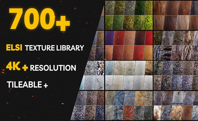 700 种写实PBR 纹理库 Complete Realistic Tileable PBR Texture Library For 3d Artists