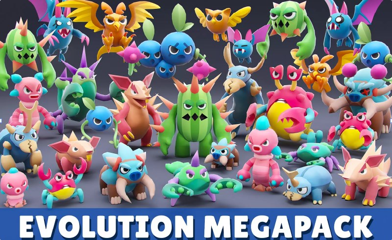 Unity角色 – 卡通人物资产包 Cartoon Characters – Mega Pack