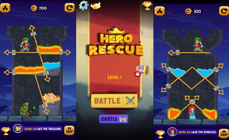 Unity模板 – 英雄救援益智游戏 Hero Rescue 2 Trending Puzzle Game 2020