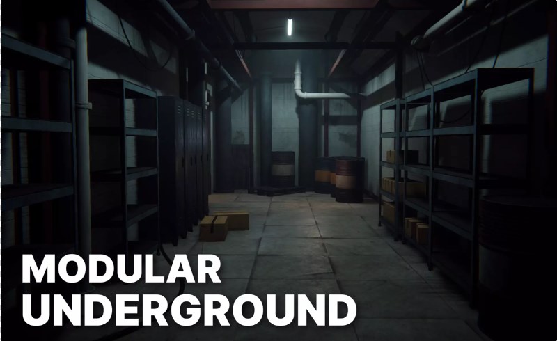 Unity – 模块化恐怖环境 Modular Underground – Horror FPS Environment (HDRP)