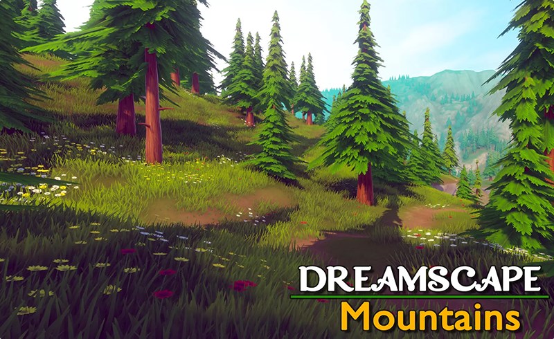 Unity场景 – 风格化自然山脉 Dreamscape Nature Mountains – Stylized Open World Environment