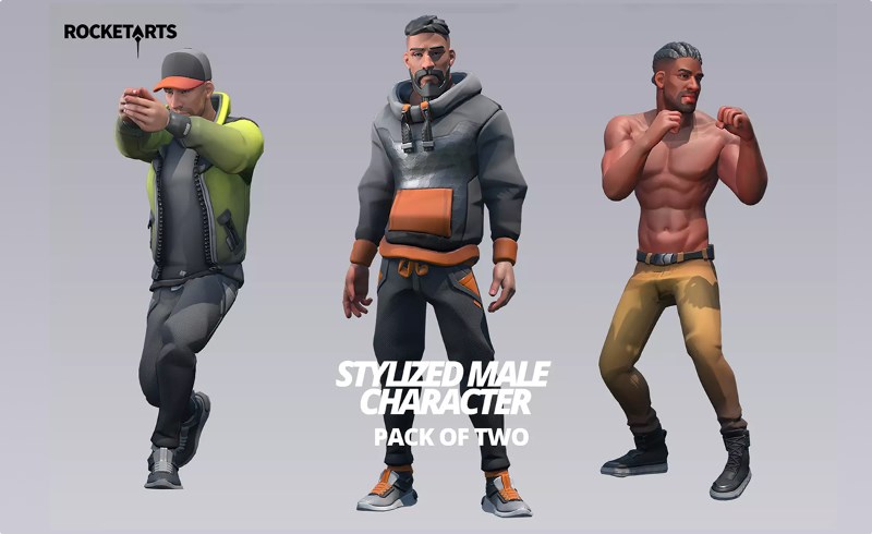 Unity角色 – 风格化男性角色 Stylized Modular Character (Male)