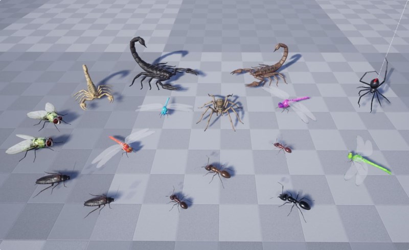 【UE5】昆虫包 Medhue Insect Pack