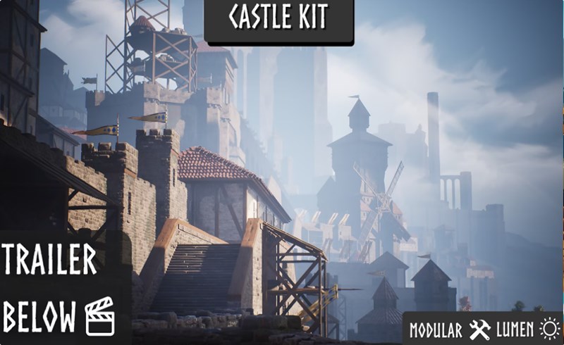 【UE5】模块化城堡 Modular Castle (Castle, Castles, Modular, Fantasy)