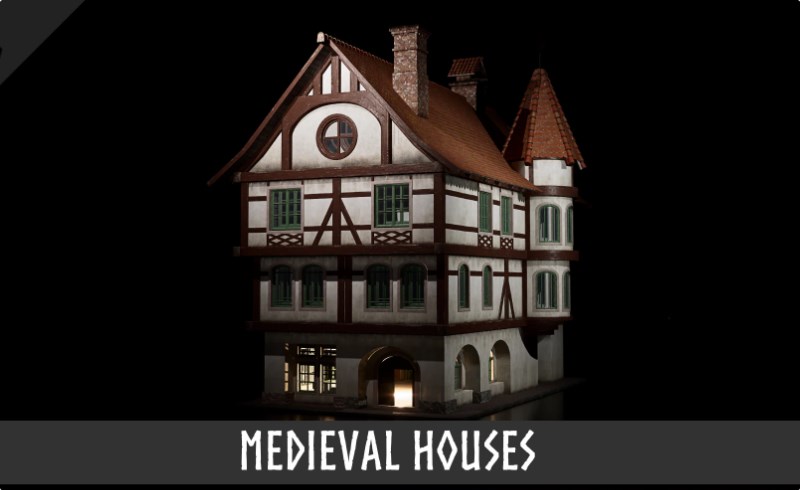 【UE5】模块化中世纪房屋 Modular Medieval Houses (Modular House, Houses, Modular Building)