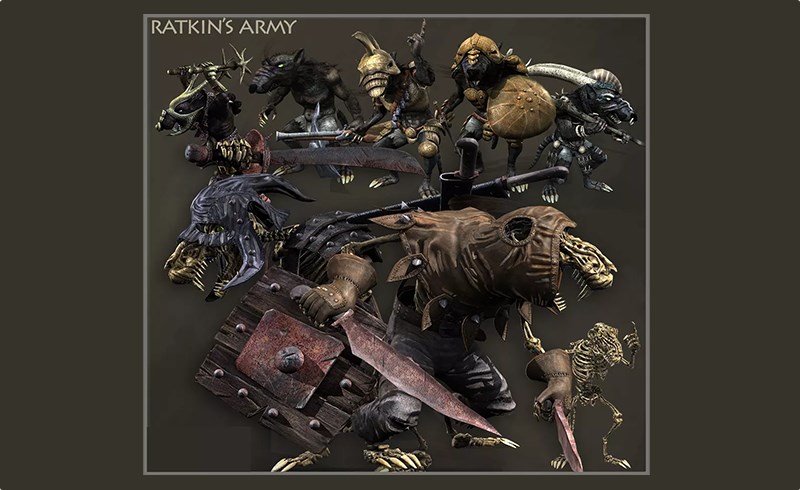 Unity角色 – 邪恶老鼠角色 Ratkin’s Army Pack