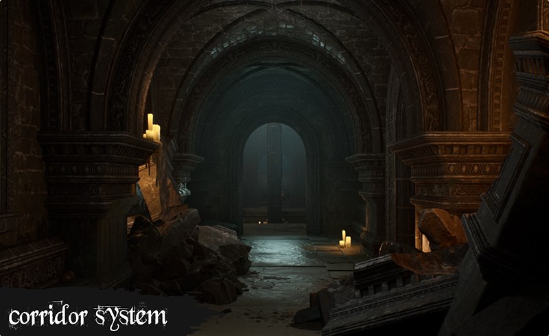 【UE5】模块化地牢建筑套件 Modular Dungeon – Dungeon Building Kit (Dungeon, Dungeons, Catacomb, Tunnels)