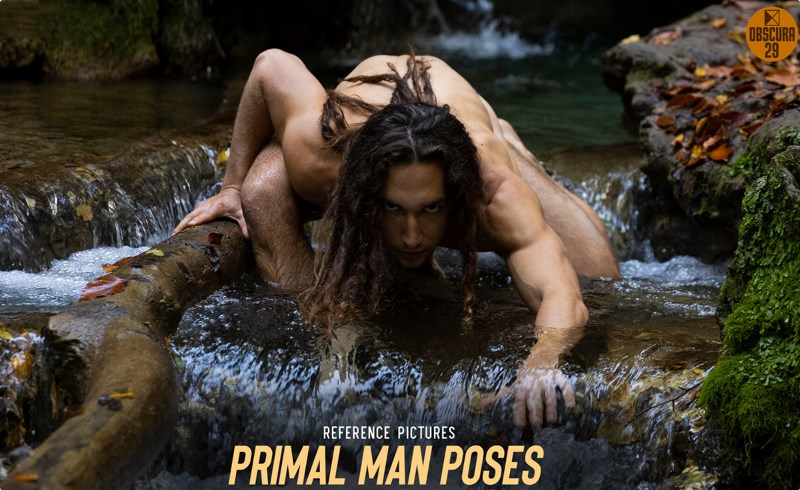 890 张原始人动态姿势素描参考图 890 Primal Man Pose Reference Pictures