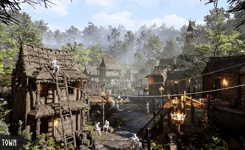 【UE5】模块化中世纪村庄 Modular Medieval Village (Village, Medieval Village, Bandit village, Town)