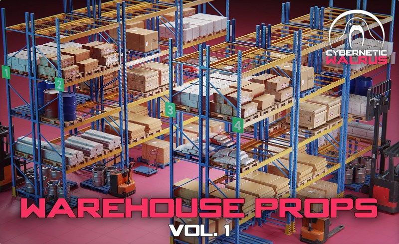 Unity道具 – 仓库道具 Warehouse Props Vol. 1