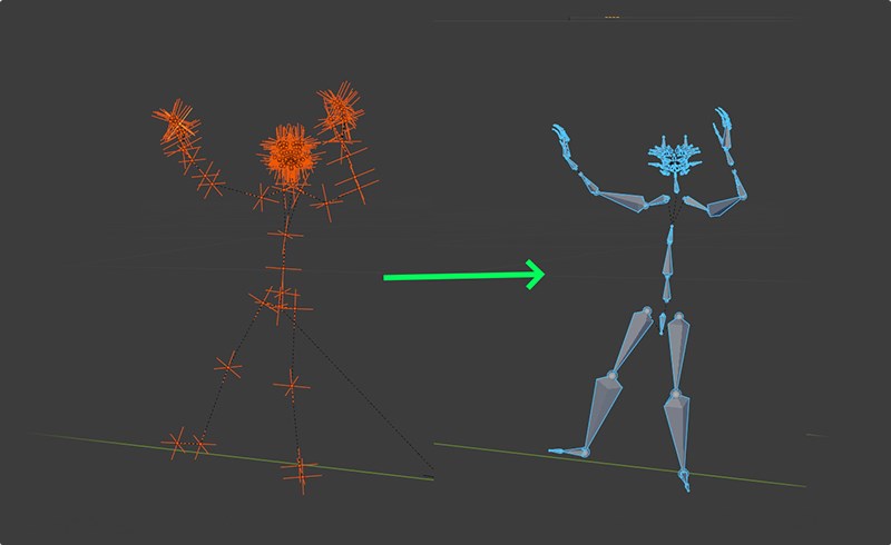 Blender插件 – Empties To Bones 空对象转换成骨骼插件