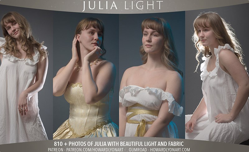 810 张女性动态表情姿势光线参考 Julia – Light
