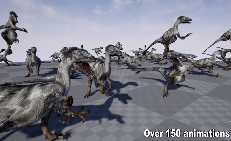 【UE4/5】猛禽恐龙动画 Raptor Dinosaur Animated