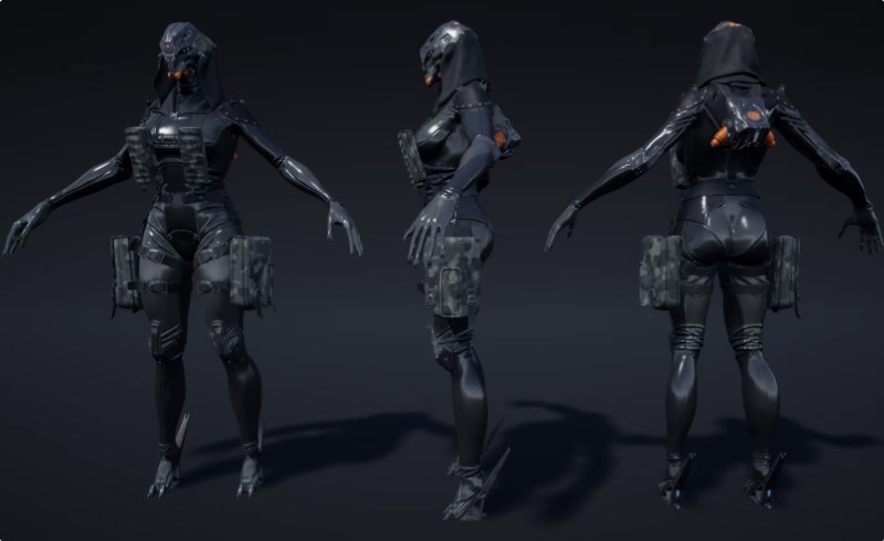 【UE5】科幻女巫角色 Sci-Fi Character 04 (Witch)