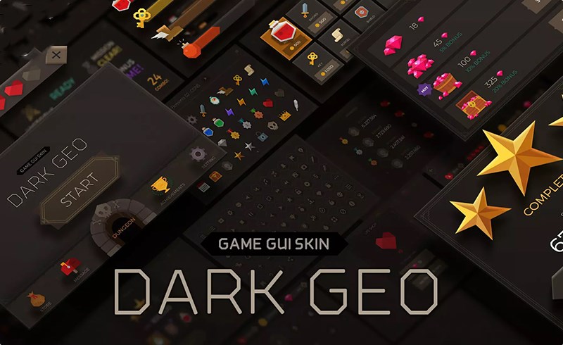 Unity –  黑暗风格 GUI – Dark Geo