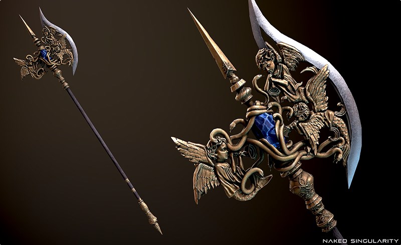 【UE4/5】黑暗幻想长柄武器 Dark Fantasy Halberd – Polearm