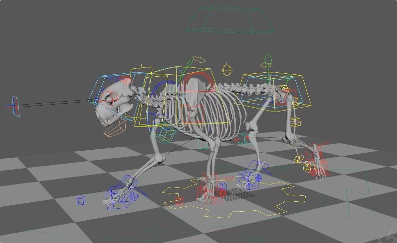 【中文字幕】四足动物绑定教程 Creating a Quadruped Rig For Production