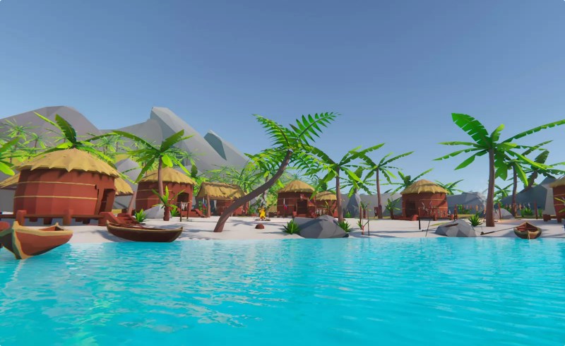 Unity场景 – 风格化热带岛屿 Lowpoly Style Tropical Island Environment