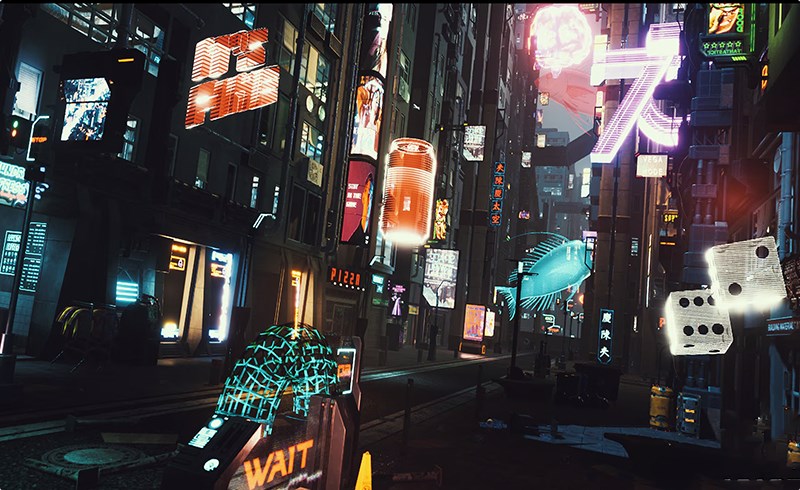 【UE4/5】赛博朋克全息图 Cyberpunk Holograms / Neon Set ( Set of 33 Holograms )