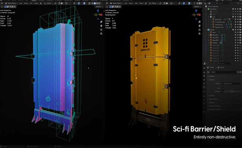 Blender插件 – 无损建模插件 Non-Destructive Modelling