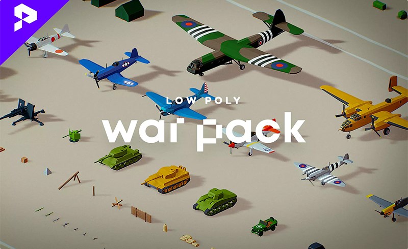 Unity资产 – 风格化战争游戏资产包 Low Poly War Pack