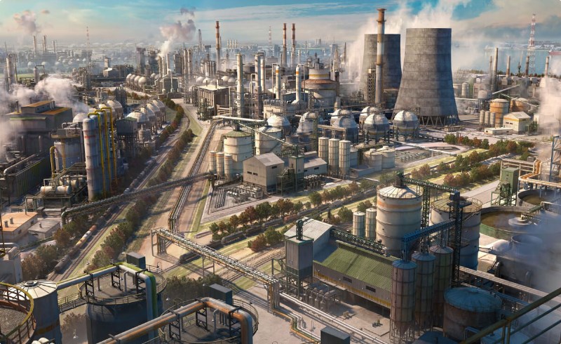 Kitbash3D – 炼油厂工业 refineries