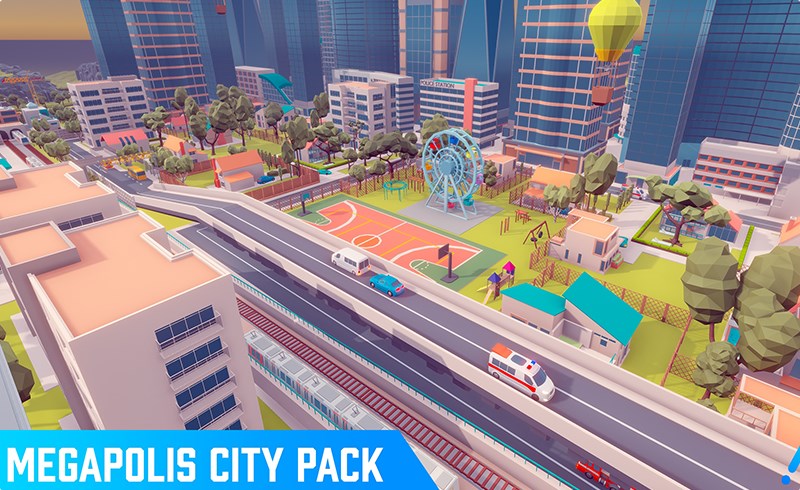 【UE4/5】风格化都市城市包 POLY – Megapolis City Pack