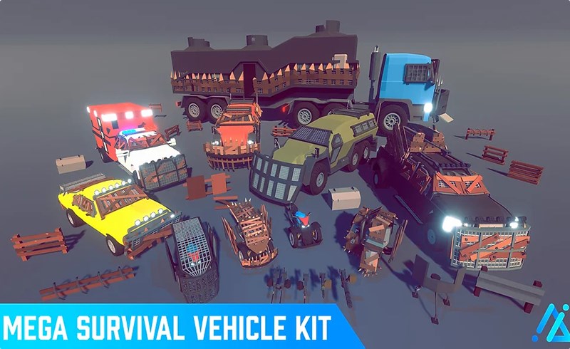 【UE4/5】救生车资产包 POLY – Survival Vehicles Kit