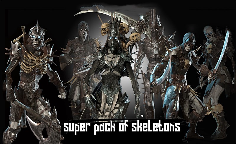 【UE4/5】骷髅角色 Super pack of skeletons