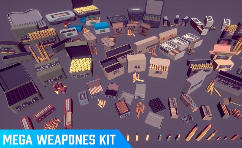 【UE4/5】武器资产包 POLY – Mega Weapons Kit