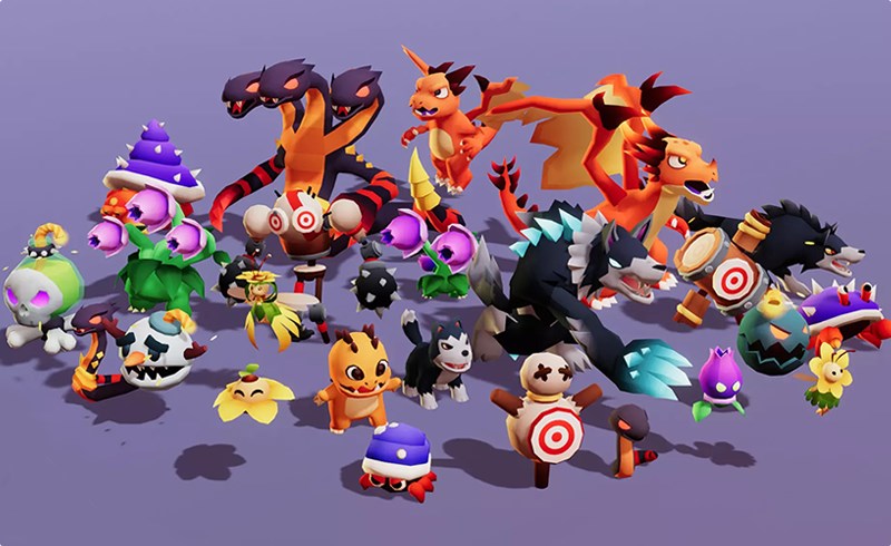 Unity角色 – 怪物角色包 Monsters Ultimate Pack 02 Cute Series