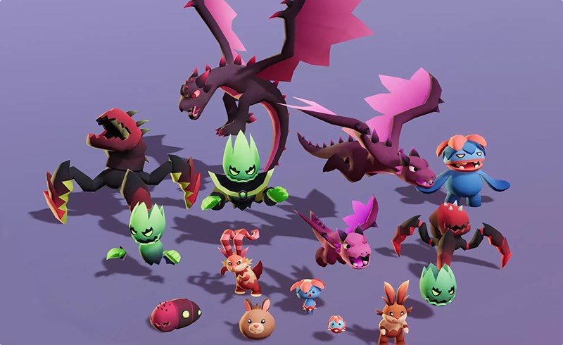 Unity角色 – 怪物角色包 Monsters Ultimate Pack 05 Cute Series