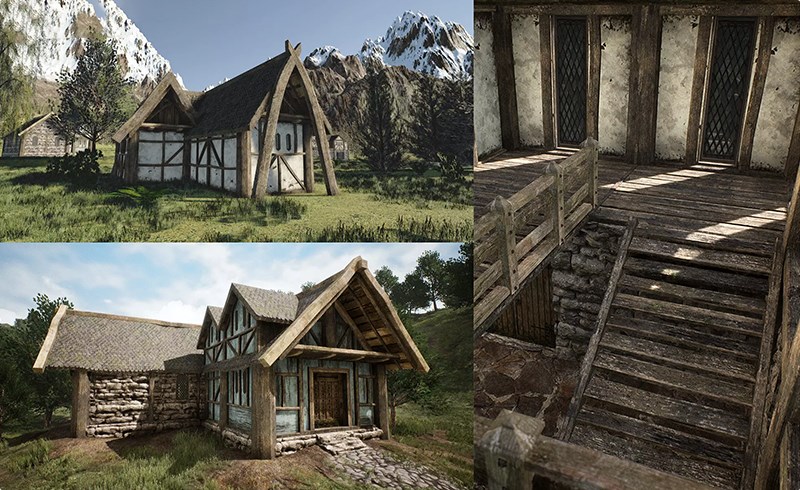 Unity – 模块化中世纪房屋 Medieval Houses Modular Vol 1