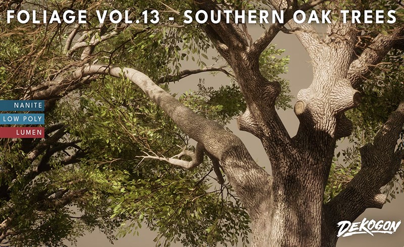 【UE5】南方橡树 Foliage VOL.13 – Southern Oak Trees