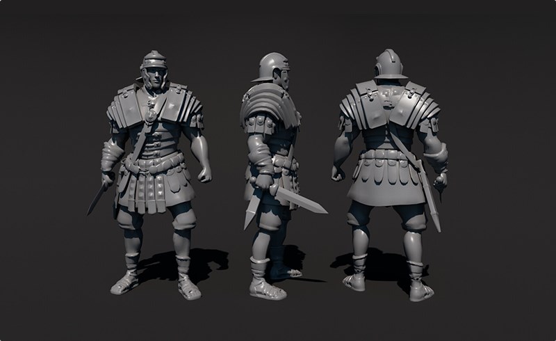 角色模型 – 风格化的罗马战士 Stylized Roman Warrior