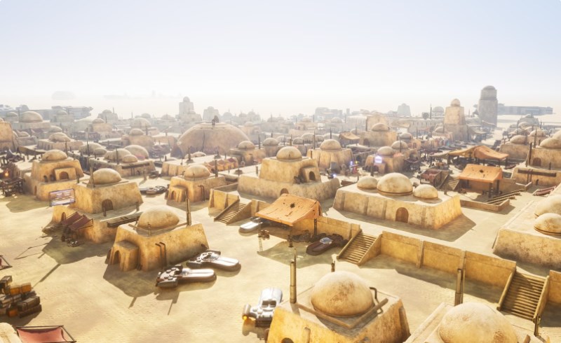 【UE4/5】模块化沙漠城市 Desert Science Fiction City Modular Pack