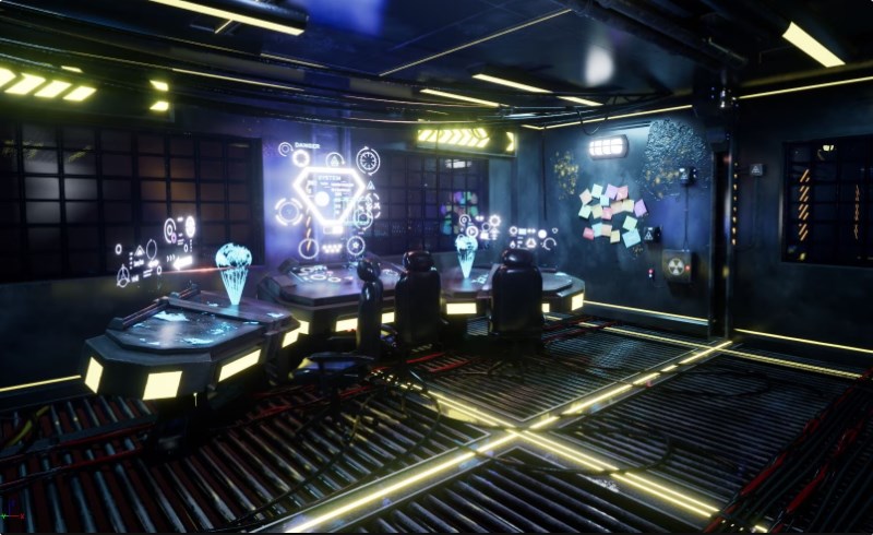 【UE5】科幻机房环境 Sci-fi Environment Engine Room