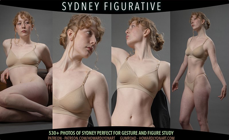 533 张女性休闲素描写生动态姿势参考照片 Sydney Figurative