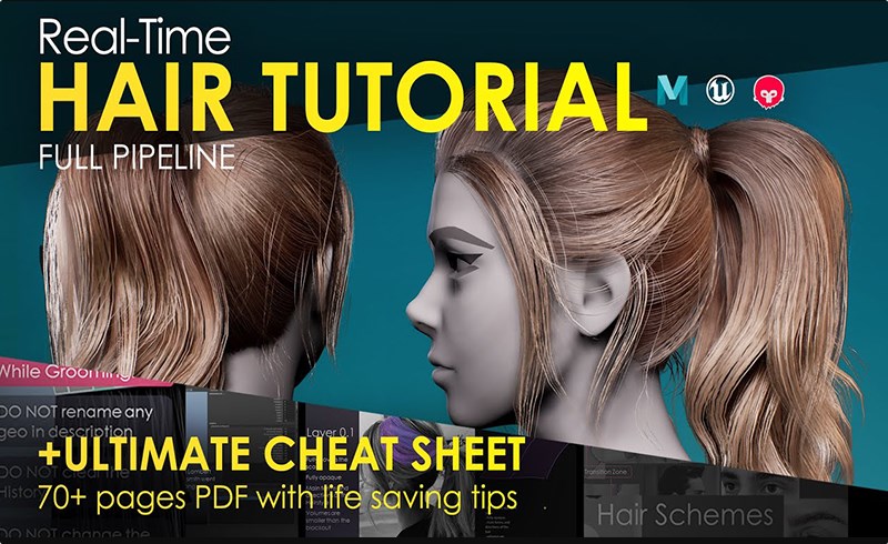 【中文字幕】Maya教程 – 实时头发教程 Real-Time Hair Tutorial