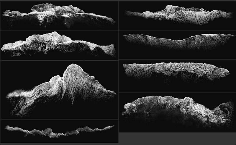 海滩波浪泡沫纹理集 Beach Wave Foam Texture Set